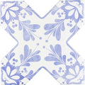 Sample - Cornflower Blue 5x5 Matte Ceramic Cross Deco Tile (27 pack, 5.37 sq ft/case)
