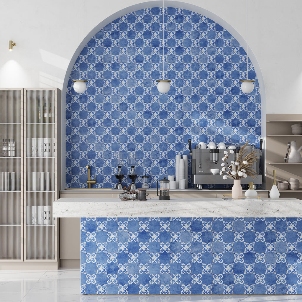 Cornflower Blue 5x5 Matte Star Ceramic Tile (27 pack, 5.37 sq ft/case) - Sample