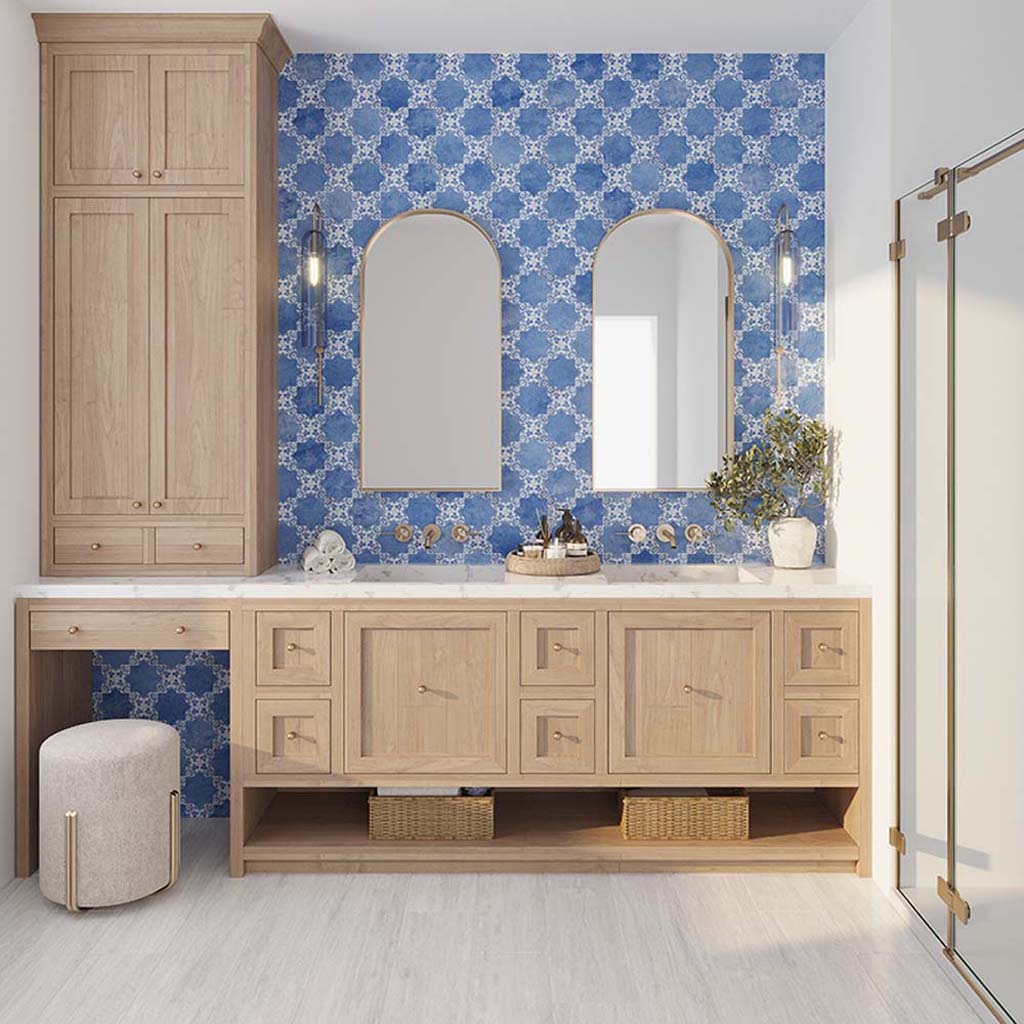 Cornflower Blue 5x5 Matte Star Ceramic Tile (27 pack, 5.37 sq ft/case) - Sample