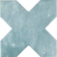 5 inch matte ceramic pistachio green cross wall and floor tile with white star pattern
