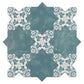 Sample - Pistachio Green 5" Star with Cross Deco Matte Ceramic Wall and Floor Tile (10.76 sq ft/case) - 54 Pack