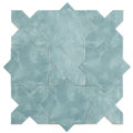 Pistachio green 5 inch star and cross matte ceramic wall and floor tiles