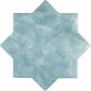 Pistachio green 5 inch star shaped matte ceramic tile for wall and floor covering
