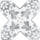 5 inch charcoal black star tile with gray cross pattern matte ceramic for wall and floor