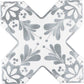 Sample - 5" Charcoal Black Star with Gray Cross Deco Matte Ceramic Wall and Floor Tile (10.76 sq ft/case) - 54 Pack
