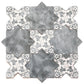 Sample - Gray 5" Star with Cross Deco Matte Ceramic Wall and Floor Tile (10.76 sq ft/case) - 54 Pack