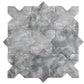 Gray 5 inch star and cross matte ceramic wall and floor tiles arranged in a pattern