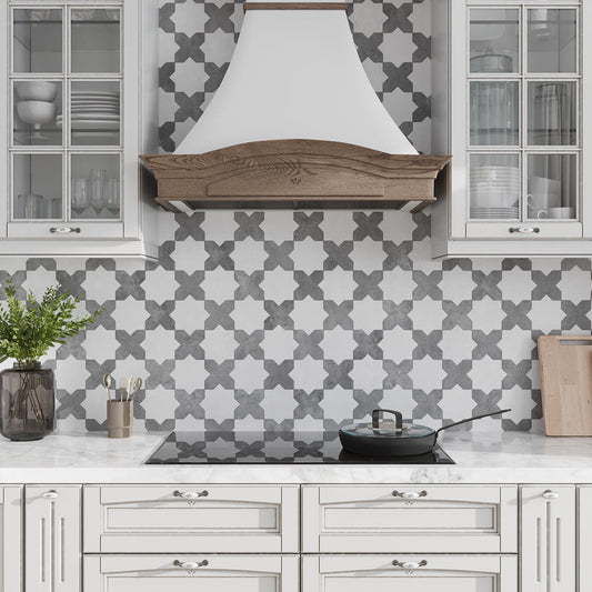 Light Grey 5x5 Matte Cross Ceramic Tile (27 pack, 5.37 sq ft/case) - Sample