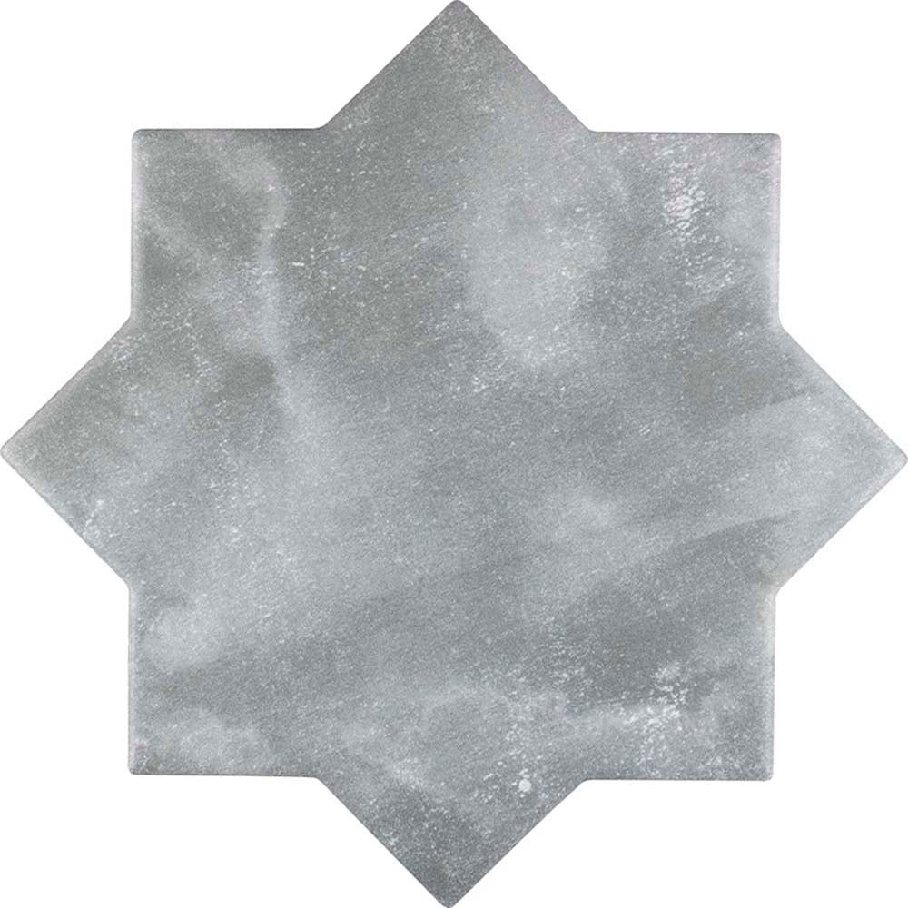 Sample - Gray 5" Star with Cross Deco Matte Ceramic Wall and Floor Tile (10.76 sq ft/case) - 54 Pack