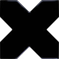 Sample - Black 5x5 Glossy Cross Ceramic Tile (27 pack, 5.37 sq ft/case)