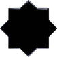 Sample - 5" Black Star with Pearl White Cross Glossy Ceramic Wall and Floor Tile (10.76 sq ft/case) - 54 Pack
