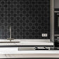 Black 5x5 Glossy Star Ceramic Tile (27 pack, 5.37 sq ft/case) - Sample