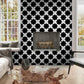 Black 5x5 Glossy Star Ceramic Tile (27 pack, 5.37 sq ft/case) - Sample