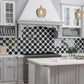 Black 5x5 Glossy Star Ceramic Tile (27 pack, 5.37 sq ft/case) - Sample