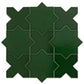 Dark Green 5" Star with Cross Glossy Ceramic Wall and Floor Tile (10.76 sq ft/case) - 54 Pack