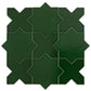 Sample - Dark Green 5" Star with Cross Glossy Ceramic Wall and Floor Tile (10.76 sq ft/case) - 54 Pack