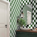 27 pack Siena 5.35 in. x 5.35 in. Glossy Green Ceramic Cross-Shaped Wall and Floor Tile (5.37 sq. ft./case)