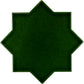 5" Dark Green Star with Pearl White Cross Glossy Ceramic Wall and Floor Tile (10.76 sq ft/case) - 54 Pack