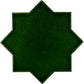Sample - 5" Dark Green Star with Pearl White Cross Glossy Ceramic Wall and Floor Tile (10.76 sq ft/case) - 54 Pack