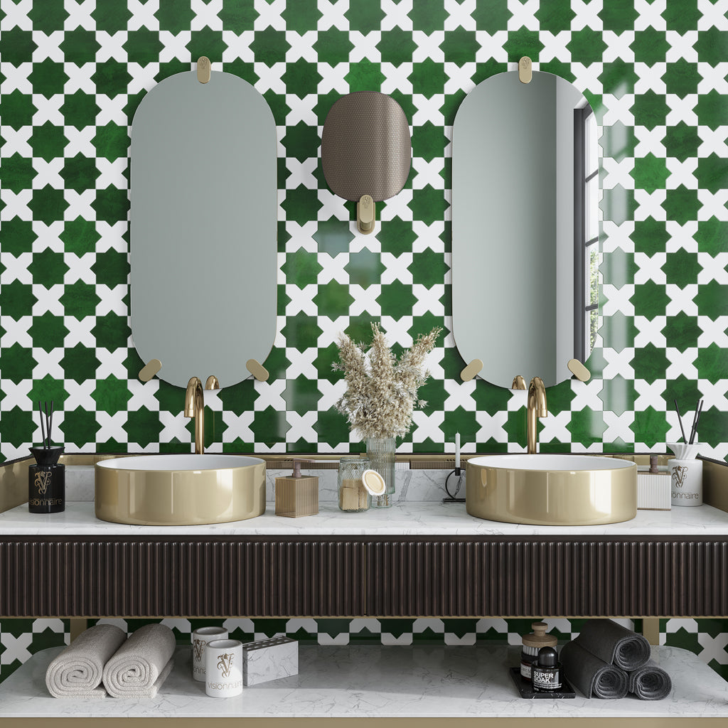 5x5 Green Glossy Tile