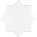 Sample - White 5x5 Matte Star Ceramic Tile (27 pack, 5.37 sq ft/case)