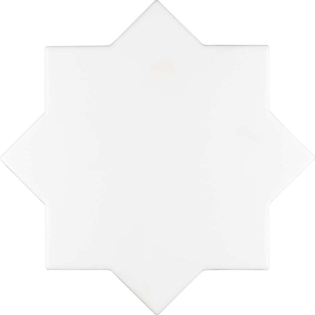 White 5x5 Matte Star Ceramic Tile (27 pack, 5.37 sq ft/case) - Sample