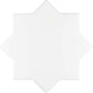 Sample - 5" White Star with Gray Cross Matte Ceramic Wall and Floor Tile (10.76 sq ft/case) - 54 Pack