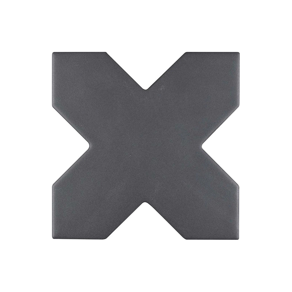 Black 5x5 Matte Cross Ceramic Tile (27 pack, 5.37 sq ft/case)