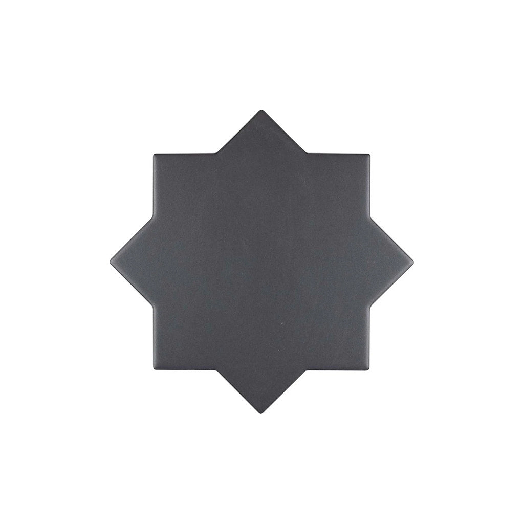 Black 5x5 Matte Star Ceramic Tile (27 pack, 5.37 sq ft/case)