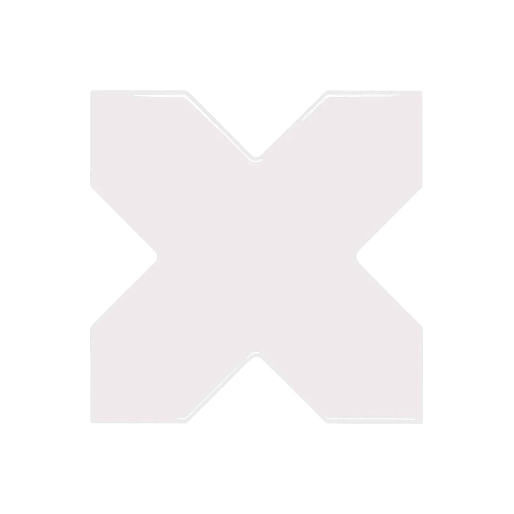 Pearl White 5x5 Glossy Cross Ceramic Tile (27 pack, 5.37 sq ft/case)