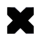 Black 5x5 Glossy Cross Ceramic Tile (27 pack, 5.37 sq ft/case)