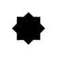 Black 5x5 Glossy Star Ceramic Tile (27 pack, 5.37 sq ft/case)