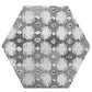 17 pack Light Gray 9.9-in W x 9.9-in L Matte Hexagonal Porcelain Wall and Floor Deco Tile (10 Sq ft/case) - Sample