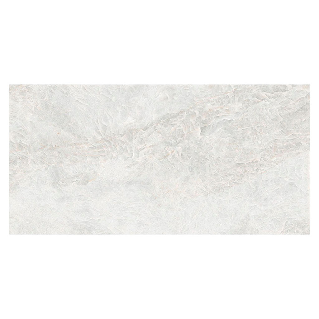 Splendor 23.7 in. x 47.25 in. Polished Frosted White Porcelain Large Format Wall and Floor Tile (15.49 sq ft/case) - 2 Pack