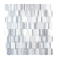 Sample - Cloud Gray 12x13 Polished Equator Marble Hexagon Mosaic tile (5 pack, 5.59 sq ft/case)