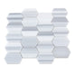 Sample - Cloud Gray 12x13 Polished Equator Marble Hexagon Mosaic tile (5 pack, 5.59 sq ft/case)