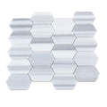 Sample - Cloud Gray 12x13 Polished Equator Marble Hexagon Mosaic tile (5 pack, 5.59 sq ft/case)