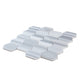 Sample - Cloud Gray 12x13 Polished Equator Marble Hexagon Mosaic tile (5 pack, 5.59 sq ft/case)