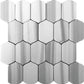 Cloud Gray 12x13 Polished Equator Marble Hexagon Mosaic tile (5 pack, 5.59 sq ft/case)