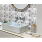 Sample - Cloud Gray 12x13 Polished Equator Marble Hexagon Mosaic tile (5 pack, 5.59 sq ft/case)