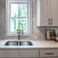 Sample - White, Gray 11x11 Polished Equator Marble Herringbone Mosaic tile (5 pack, 4.35 sq ft/case)