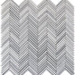 White, Gray 11x11 Polished Equator Marble Herringbone Mosaic tile (5 pack, 4.35 sq ft/case)