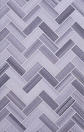 Sample - Gray 12x12 Polished Herringbone Equator Marble Mosaic Tile (5 pack, 5.29 sq ft/case)