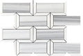 Sample - White Gray 10x12 Polished Brick Equator Thassos Marble Mosaic Tile (5 pack, 4.04 sq ft/case)