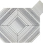 Sample - Cloud Gray 9x11 Polished Equator Marble Mosaic tile (5 pack, 3.53 sq ft/case)