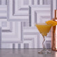 Sample - Fossil Gray 10x10 Polished Equator, Thassos Marble Mosaic tile (5 pack, 3.47 sq ft/case)