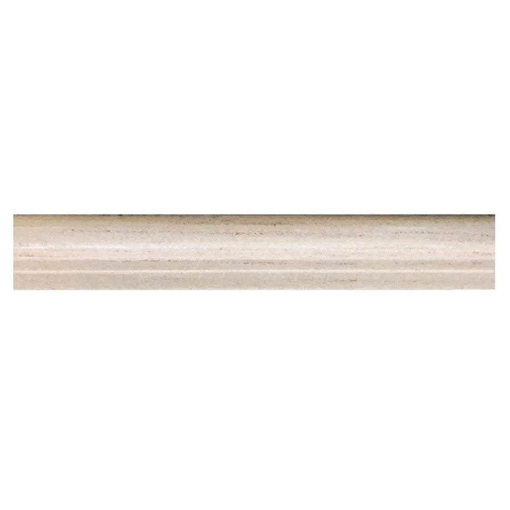 Beige 2x12 Polished Marble Chair Rail Tile Trim (10 pack, 1.667 sq ft/case) - Sample