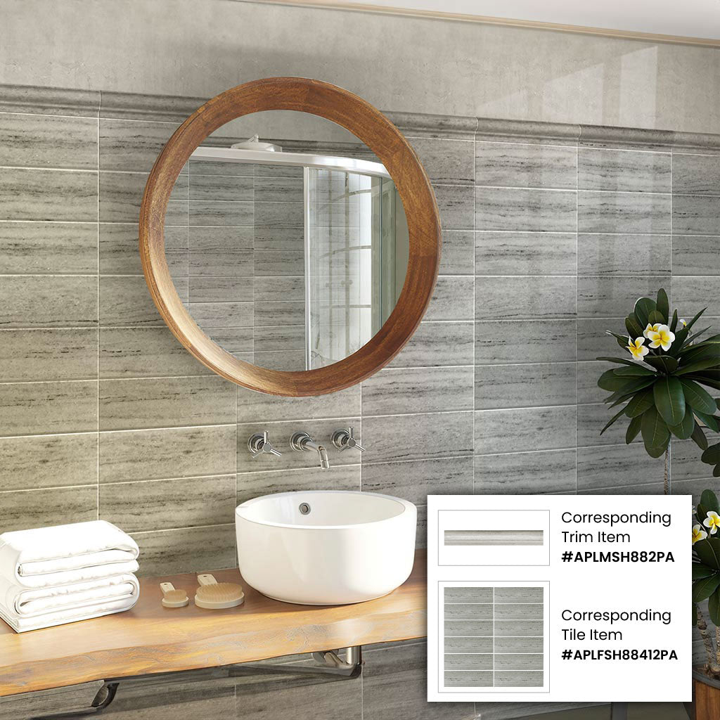 Wooden Beige 4x12 Polished Subway Marble Tile (15 pack, 5 sq ft/case) - Sample