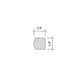 Beige 0.8x12 Polished Marble Pencil Tile Trim (10 pack, 0.667 sq ft/case) - Sample