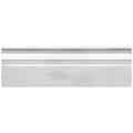 Sample - White 4x12 Polished Thassos Baseboard Marble Tile Trim (10 pack, 3.33 sq ft/case)